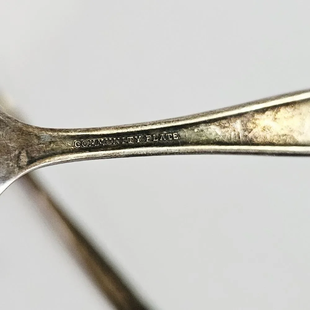 Antique Oneida New Era Community Plate Silver Children's Baby Spoon & Fork Set